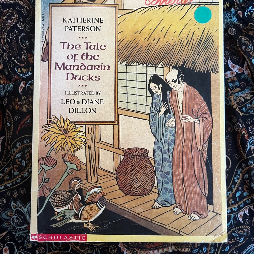 Illustrated Storybook with Blue and Brown Accents The Tale of the Mandarin Ducks